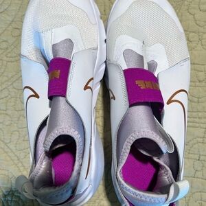 Nike Kids White and Pink Sneakers